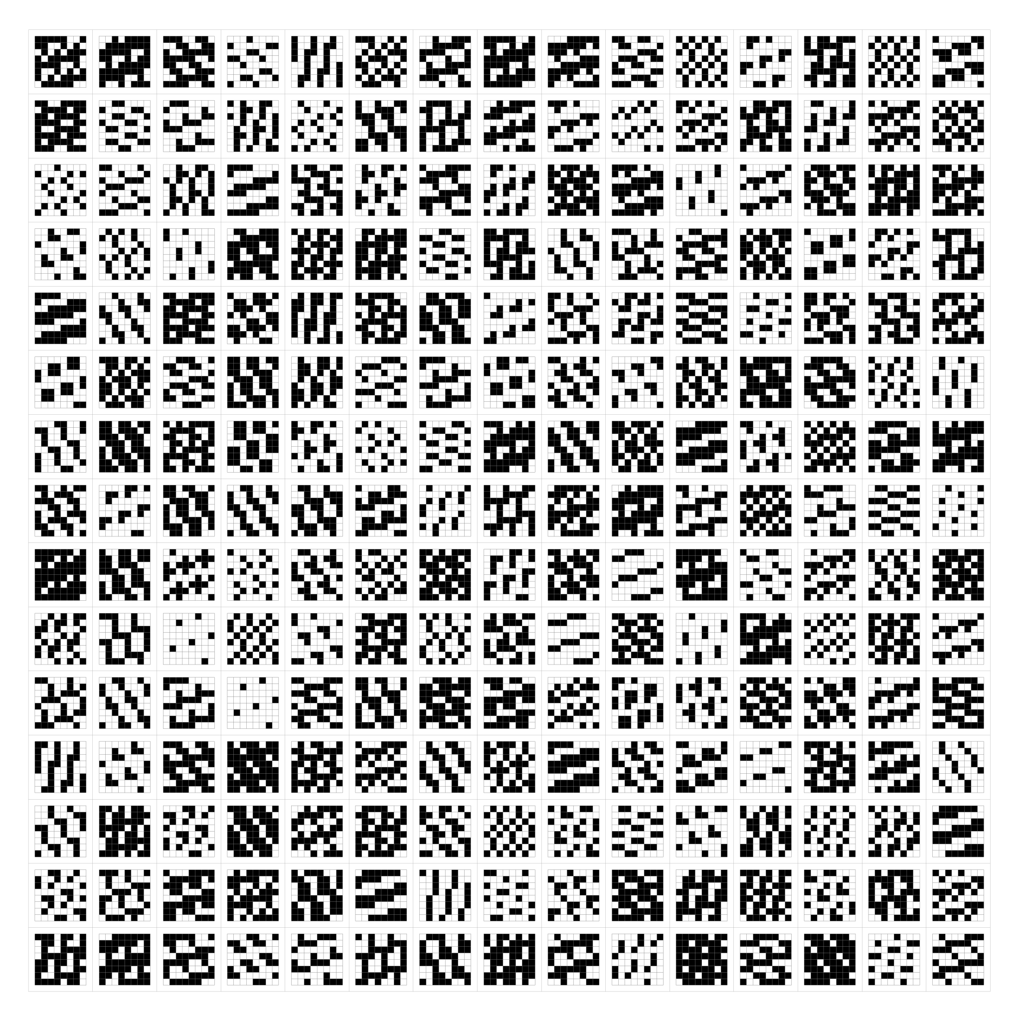 Pattern grid 15x15